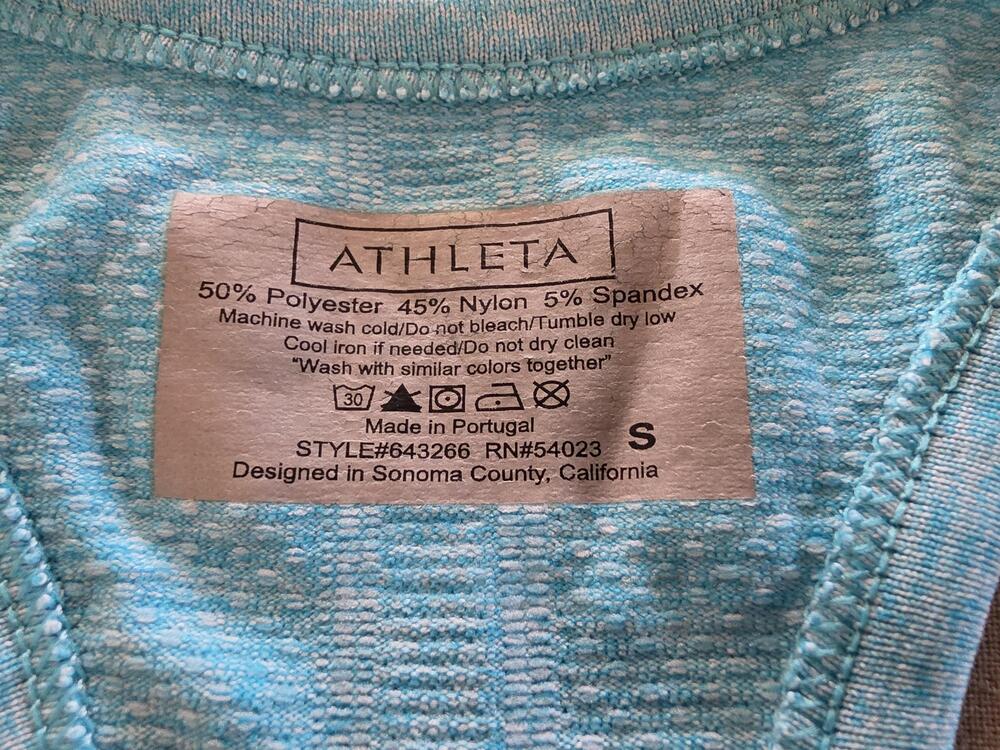 Athleta Tank Womens S Blue Athletic Moisture Wicking Stretch Lightweight